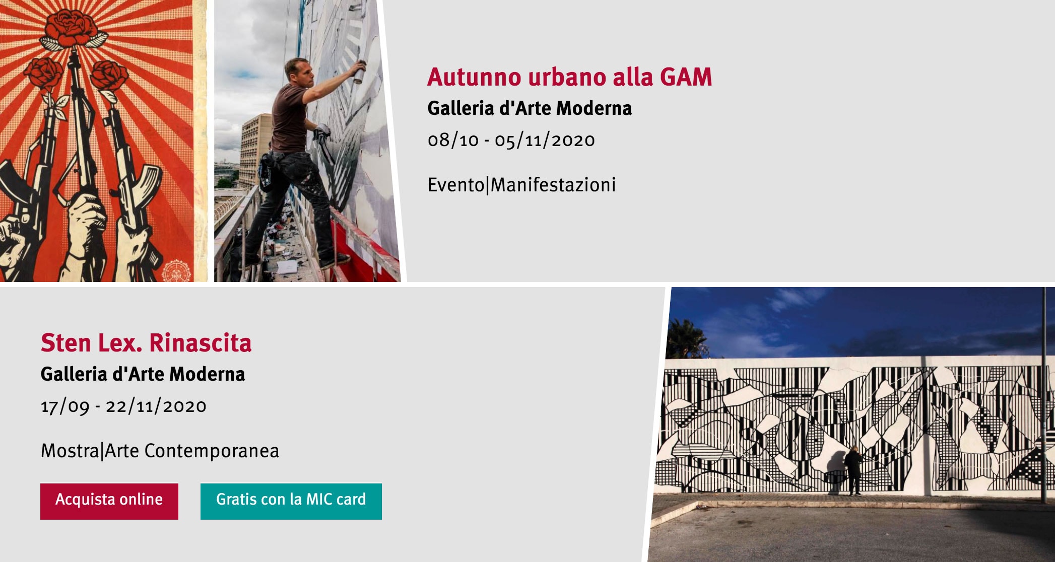 Mostra in corso: ``Autunno urbano alla GAM``